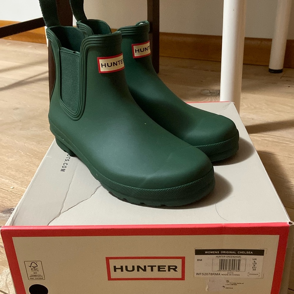 Hunter boots Chelsea hunter green size 8